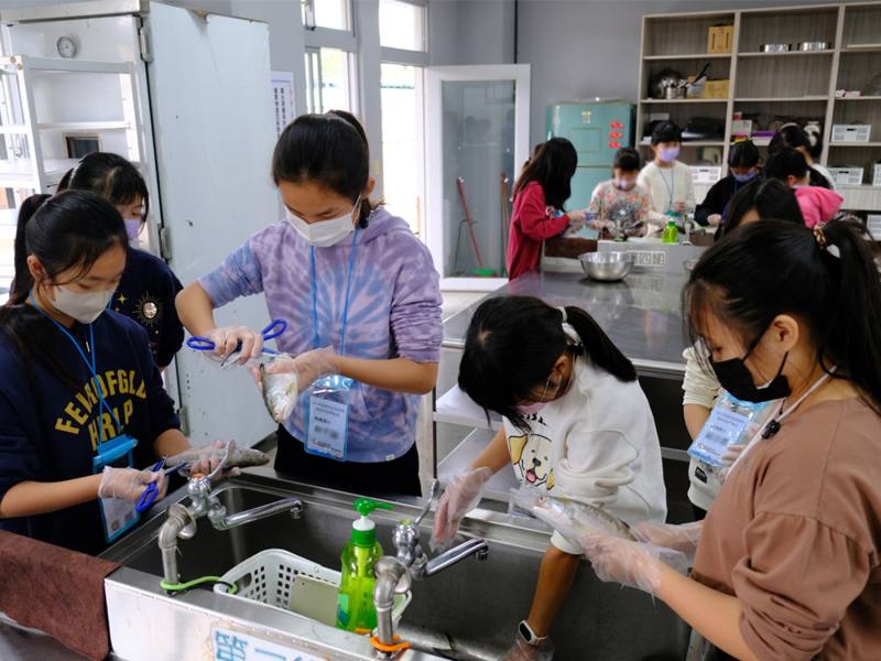 高雄市前鎮國中「漁獲小達人-剪刀殺魚操作」