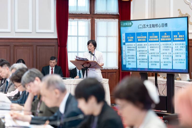 總統聽取「第3次委員會議列管事項辦理情形」、「全社會防衛韌性五大主軸執行與目標落實」、國家團結月「漢光41號演習規劃」、「2025城鎮韌性演習整備及推動概況」及「2025城鎮韌性演習觀察所見」等簡報