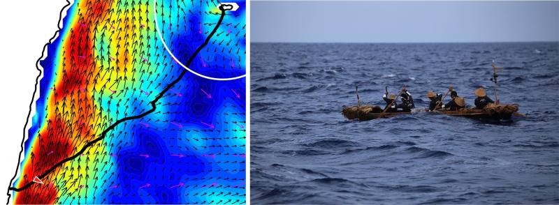 圓木舟航行（海部陽介Yousuke Kaifu提供）