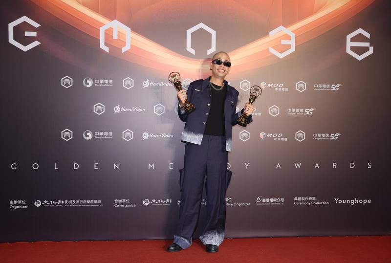 Trout Fresh (real name Lu Shih-hsuan 呂士軒) wins best male mandarin singer. CNA photo June 28, 2025