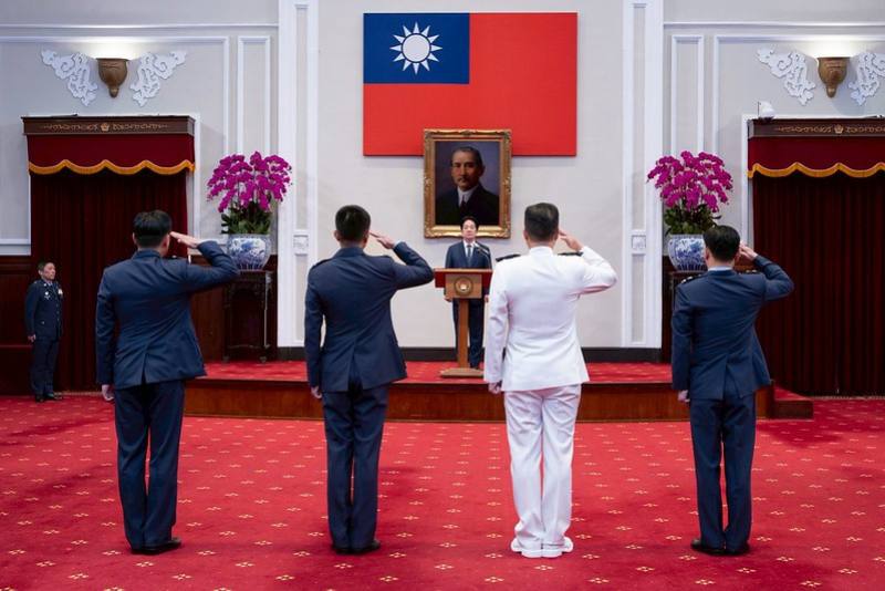 賴清德總統30日上午主持「中華民國114年7月份將官晉任授階典禮」