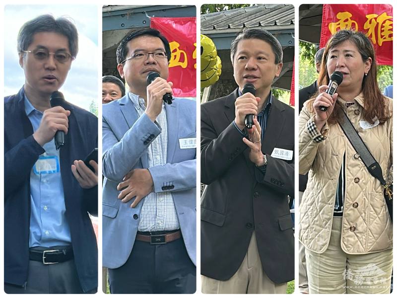 中國工程師協會（CIE）會長安杰、西雅圖文教中心主任王偉讚、駐西雅圖辦事處處長甄國清、僑務委員温在興夫人沈玉如分別上臺致詞