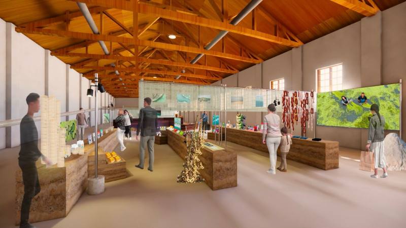 「臺灣萬水」展區示意圖。讓展覽不僅是物件的陳列，更是一場關於水與人、地域與記憶之間關係的文化探索。