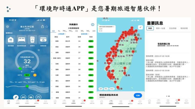 「環境即時通APP」實際畫面