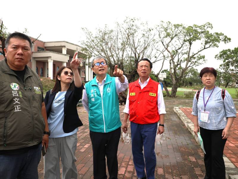 丹娜絲颱風嘉縣校園災損初估將近1億，教育部前往勘災義竹國中