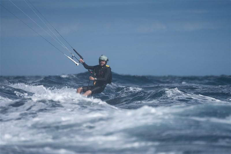 Swiss national Geza Scholtz kitesurfed across the Taiwan Strait on July 2, 2025, becoming the first documented person to do so. Photo courtesy of Geza Scholtz