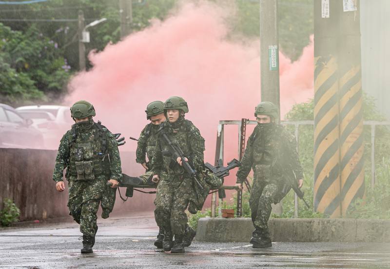 國軍「漢光41號」演習實兵演練由陸軍206旅實施全旅動員，動員超過3000名後備軍人