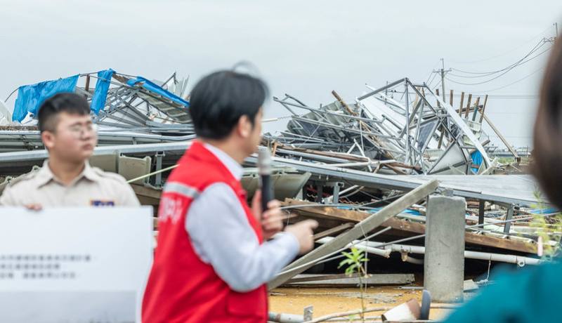 總統視察臺南地區災損情形