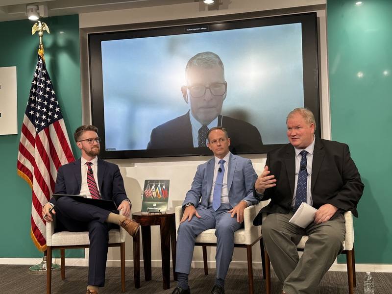 Retired U.S. Navy Rear Admiral Mark Montgomery (right). CNA photo July 12, 2025