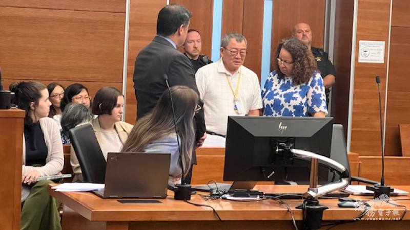 Prosecutor Mr. Bruni, Alex Huang and Victim Witness Assistant Laura Marsh ( from left to right)