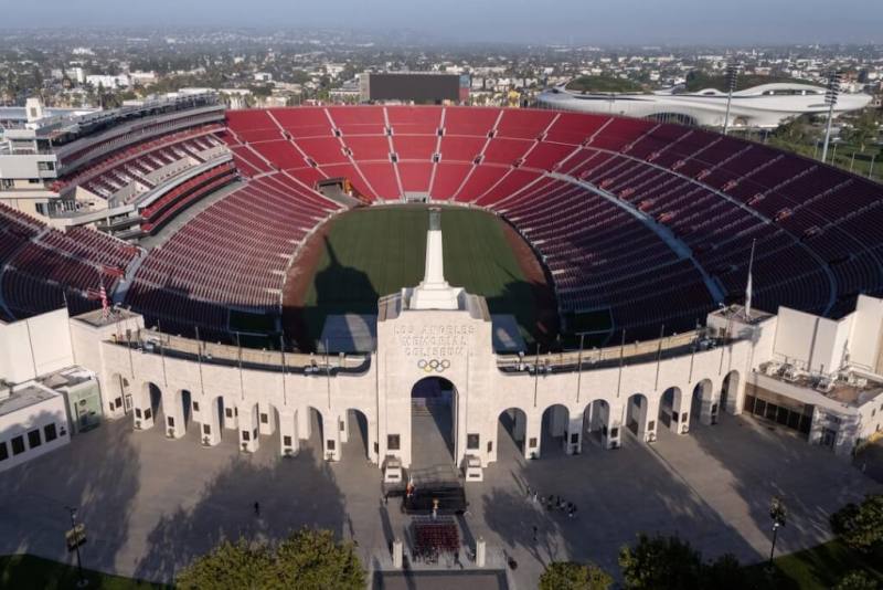 洛杉磯紀念體育場。（路透社）