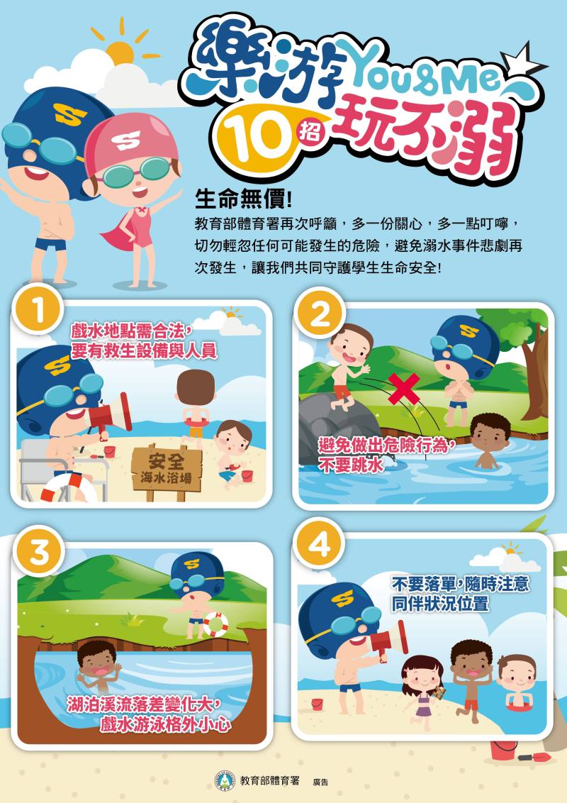 預防夏日溺水意外防溺10招