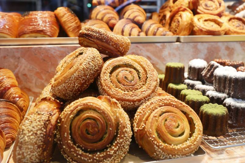 Croissants layered with goose fat and spring onions are inspired by Taiwan’s popular spring onion bread.​​