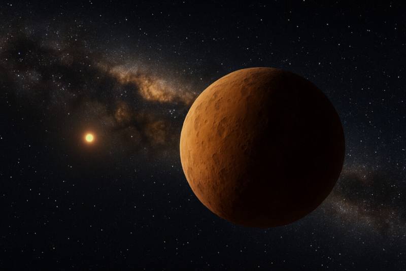 遙遠的外太陽系天體「菊石」（Ammonite）想像圖。（圖取自中研院網頁sinica.edu.tw）