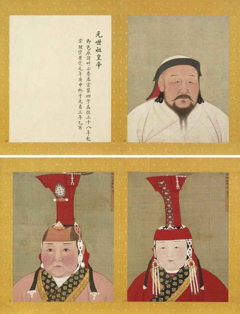 國立故宮博物院南部院區「人氣國寶展」即日起展出「忽必烈和他的時代」，以「元世祖」與「元世祖后」國寶級肖像揭開序幕。（故宮南院提供）