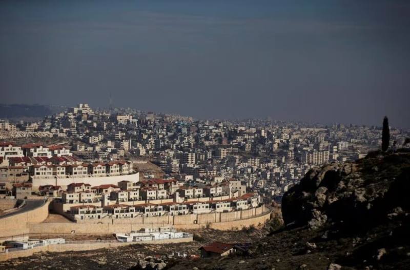 以色列在其占領的約旦河西岸設置屯墾區。（路透社）