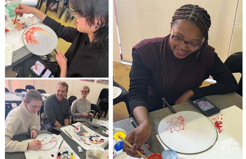 活動吸引華裔與本地學生不同年齡層踴躍參與，鳳凰、蓮花、山水等圖案在扇面上躍然呈現，展現對傳統文化的理解與個人創意的的美好交融