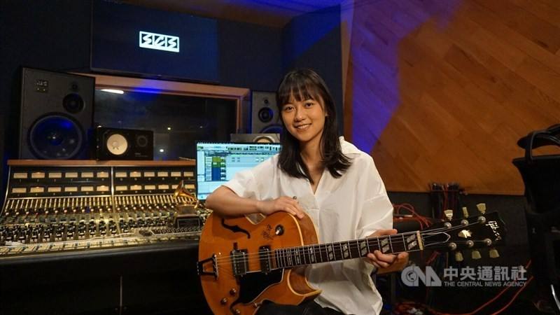 Taiwanese jazz musician Ponpon Chen inside the Studio City Sound recording studio in Los Angeles, California. CNA photo July 17, 2025