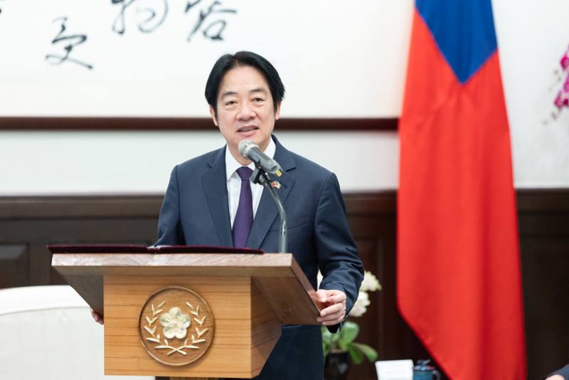 President Lai delivers remarks.