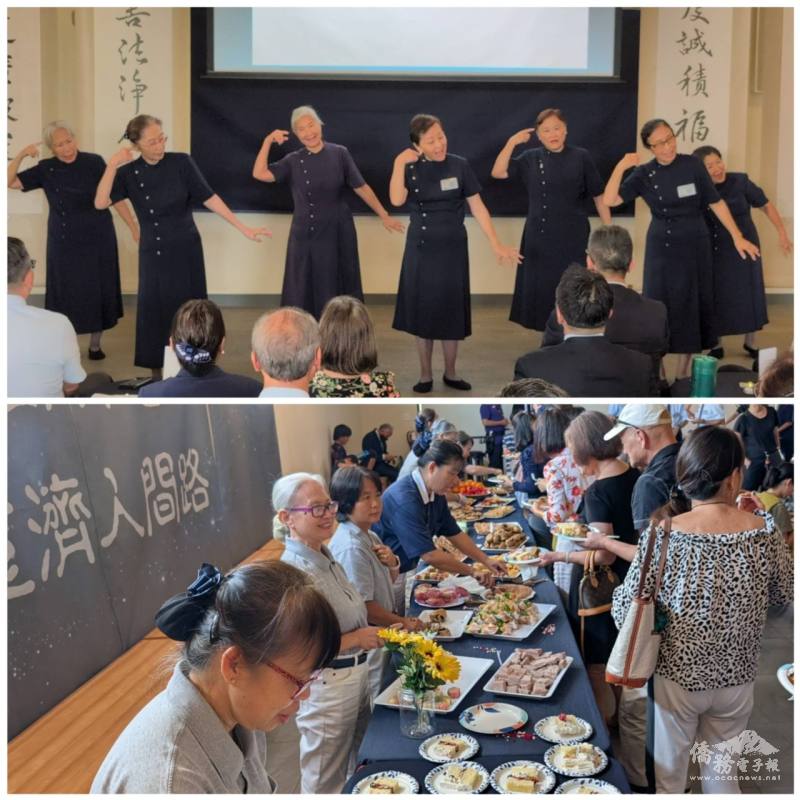 （上圖）手語歌表演；（下圖）結緣餐會