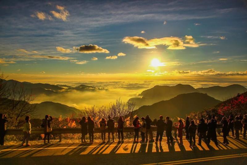 颱風丹娜絲日前造成阿里山林鐵中斷、嘉義山區道路落石等，現已復原完畢，縣府表示，歡迎遊客回流，推薦阿里山親子自駕遊程，可再搭乘阿里山森林小火車，欣賞阿里山限定的五大景色。（嘉義縣文觀局提供）