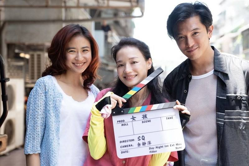 From left: “Girl” actress 9m88, director Shu Qi, and actor Roy Chiu. Photo courtesy of Applause Entertainment Limited