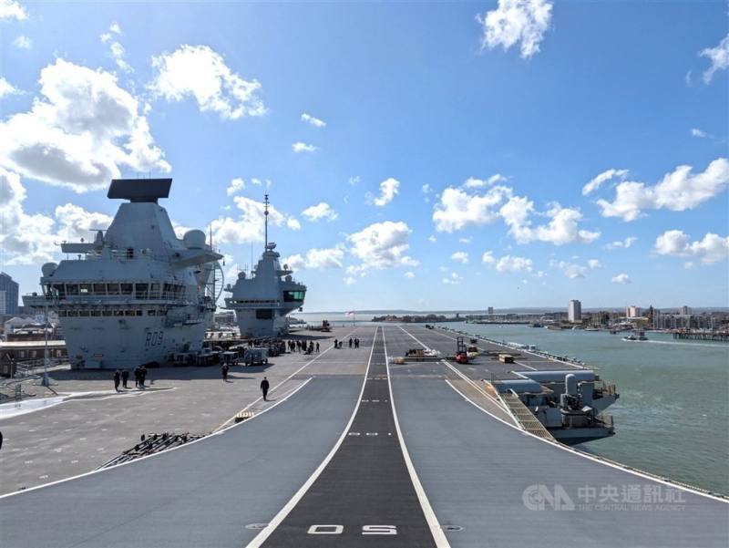 圖為英國威爾斯親王號航艦。（中央社檔案照片）