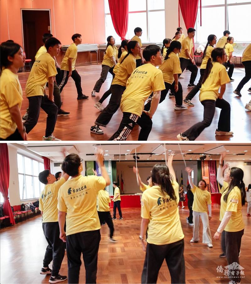 學員們盡情投入充滿活力的舞蹈與團體合作遊戲