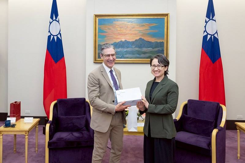 蕭美琴副總統28日下午接見美國「國家民主基金會」（National Endowment for Democracy, NED）訪問團