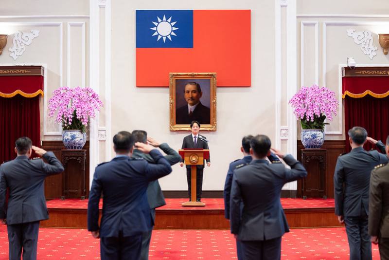 賴清德總統30日上午主持「中華民國114年8月份將官晉任授階典禮」