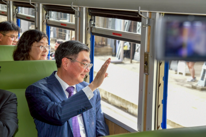 行政院長卓榮泰30日出席「國家鐵道博物館第一階段開放開幕式」