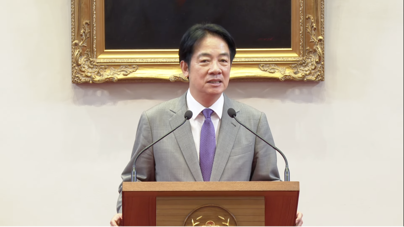 總統賴清德發表談話（截圖自總統針對因應美國對等關稅政策發表談話直播）