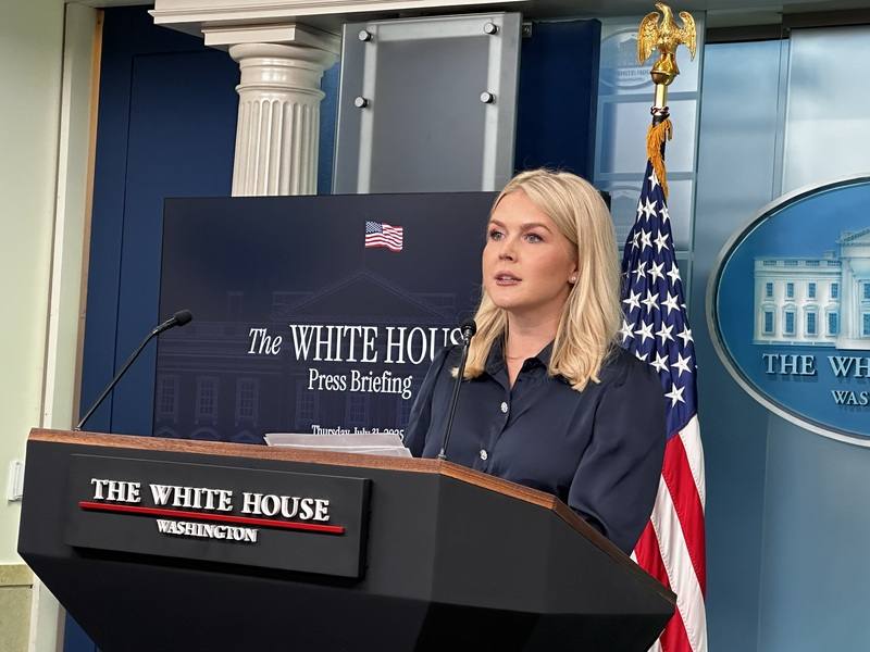 White House spokesperson Karoline Leavitt. CNA photo Aug.1, 2025