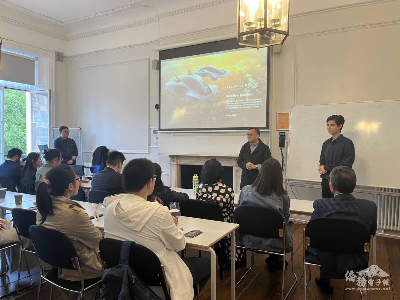 駐英國代表處僑務組組長葉帝余鼓勵青年商會持續舉辦活動，引領創業商機交流 (英國臺灣商會青年商會提供)