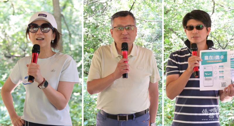 (左圖) 成功大學校友會會長李志真、(中圖) 駐芝加哥辦事處處長類延峰及 (右圖) 文教中心主任蔡季穎致詞