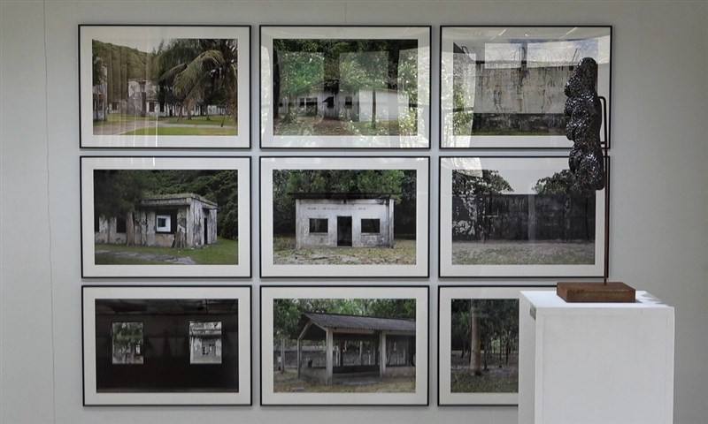 Liu Yun-yi’s “Island Lexicon: Mapping Possible Paths for the Return of Absent Memories” at the 2025 Green Island Biennial. CNA photo