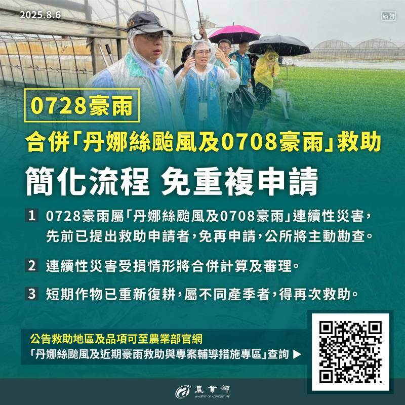 0728豪雨現金救助簡化流程