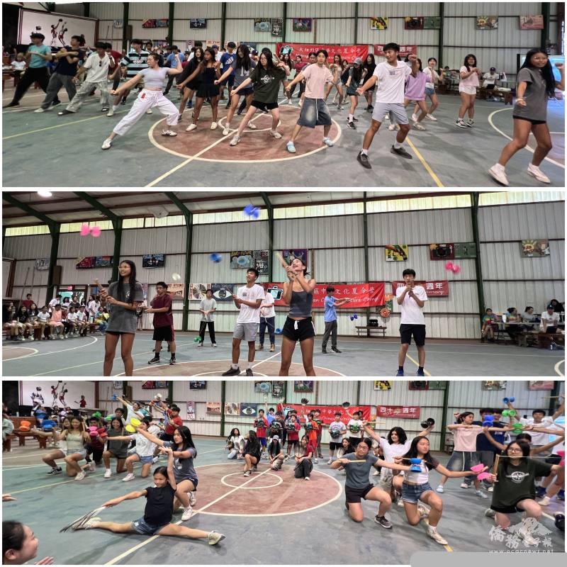 學員們學習功夫、扯鈴、民俗舞蹈，夏令營課程緊湊