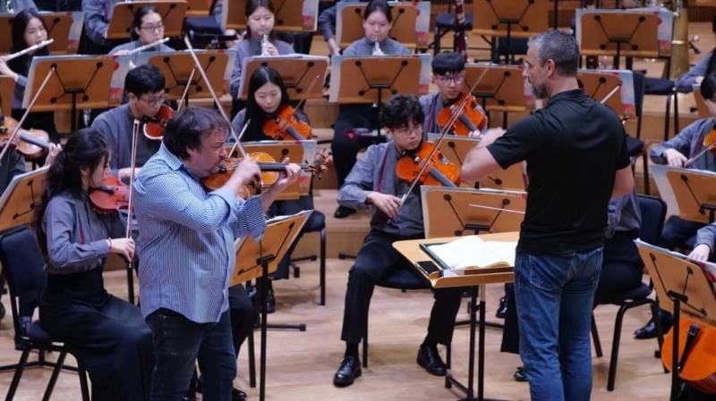 亞洲青年管弦樂團即將展開年度巡演，音樂會將於8月19日舉行，地點在台北國家音樂廳。圖為彩排畫面。（台北愛樂文教基金會提供）