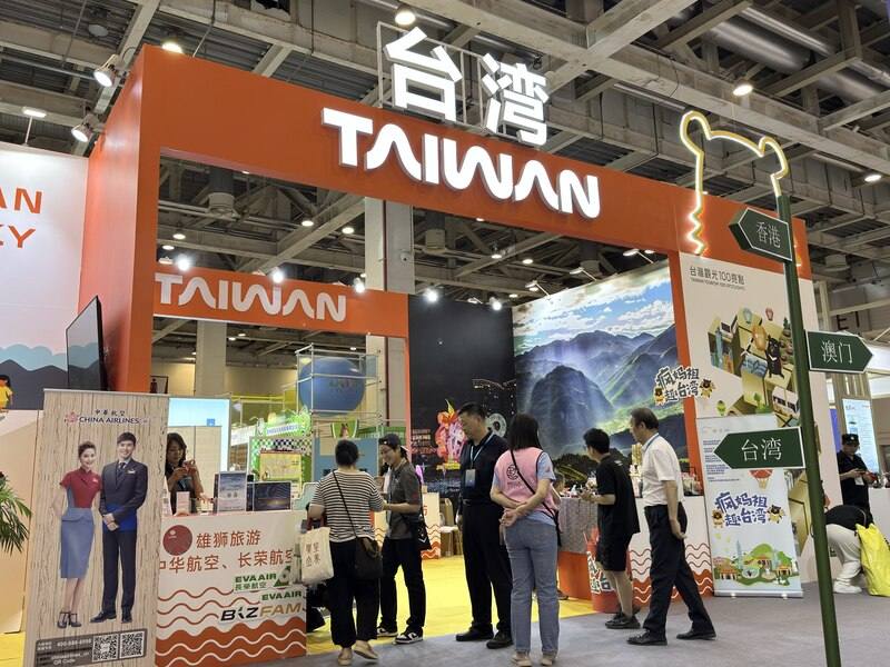 在江蘇蘇州舉辦的大運河文化旅遊博覽會15日開幕，現場設置台灣旅遊館，宣傳台灣觀光旅遊景點