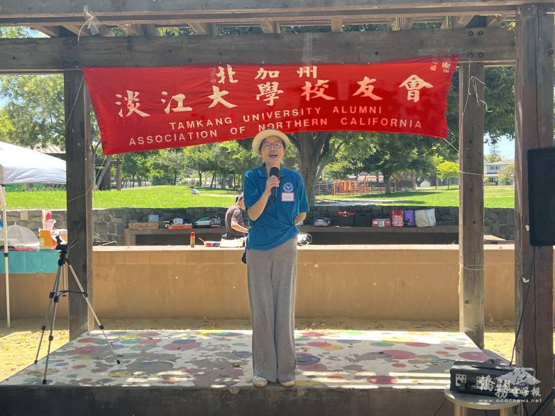 北加州淡江校友會會長林鳳嬌致歡迎詞