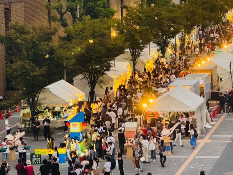 The 2025 Taiwan Plus event draws a crowd to Nakanoshima Park on Sunday. CNA photo Aug. 17, 2025