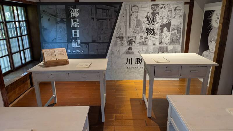 The special section of the "A Century of Manga Culture: An Encounter of Taiwan and Japan's Youth" is erected in the likeness of a traditional comics rental shop commonly found in Japan between the 1950s and 1960s and in Taiwan in the 1960s. CNA photo Aug.