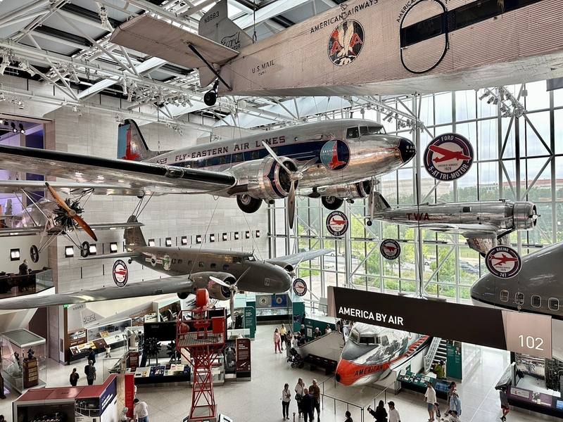 位於華盛頓的美國航空與太空博物館，是目前世界上最大的飛行博物館。另設史蒂芬中心，位於維吉尼亞州。圖攝於8月21日。