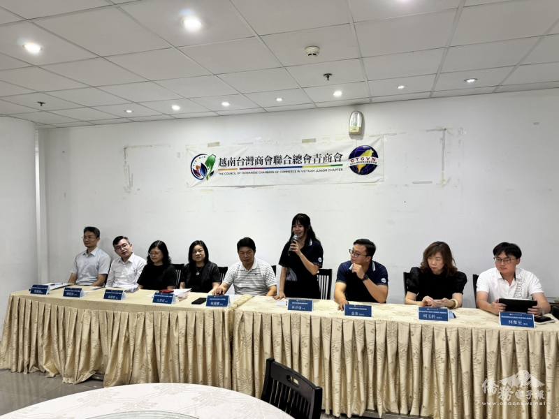 越南青商會會長林洋逸致詞