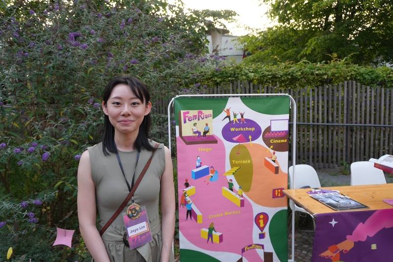 長年往來德台兩地的台灣策展人林婕穎，曾在柏林舉辦多次影展，向德國觀眾介紹台灣電影。今年更與團隊籌劃女力藝術節，將電影結合台式創意市集，展現更多海外女性創作者更多元的面貌