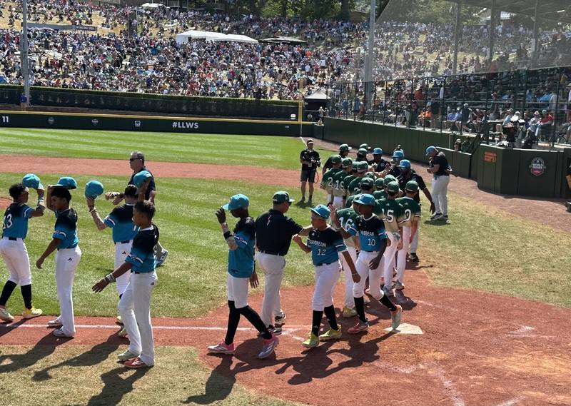 The team from Taipei's Dong Yuan Elementary School wins the Little League Baseball World Series' international title by defeating Aruba 1-0 in the annual baseball tournament held in Williamsport, Pennsylvania. CNA photo Aug. 24, 2025.
