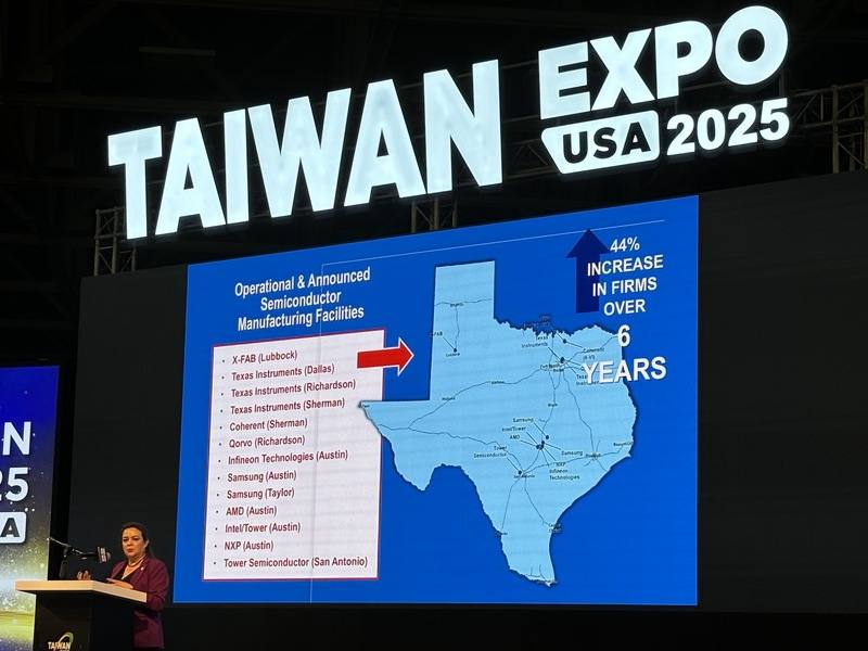 德州經濟發展和旅遊局總監克魯茲（圖）表示，德州去年通過「德州晶片法案」，加大力道扶植半導體在地化供應鏈