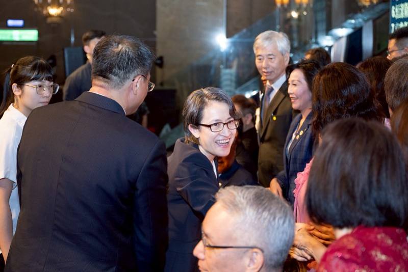 蕭美琴副總統23日晚間出席台北市水電衛生設備同業公會第19屆至第20屆理事長交接典禮