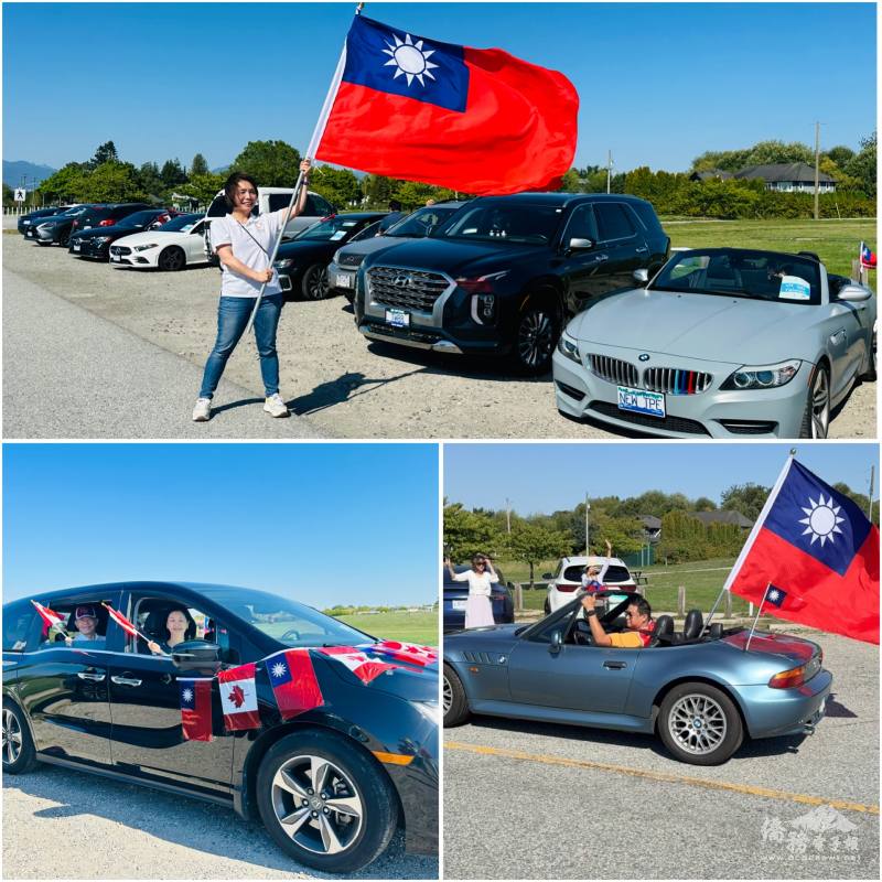 大溫僑界齊力挺臺灣參與聯合國，創意車隊遊行為臺灣發聲